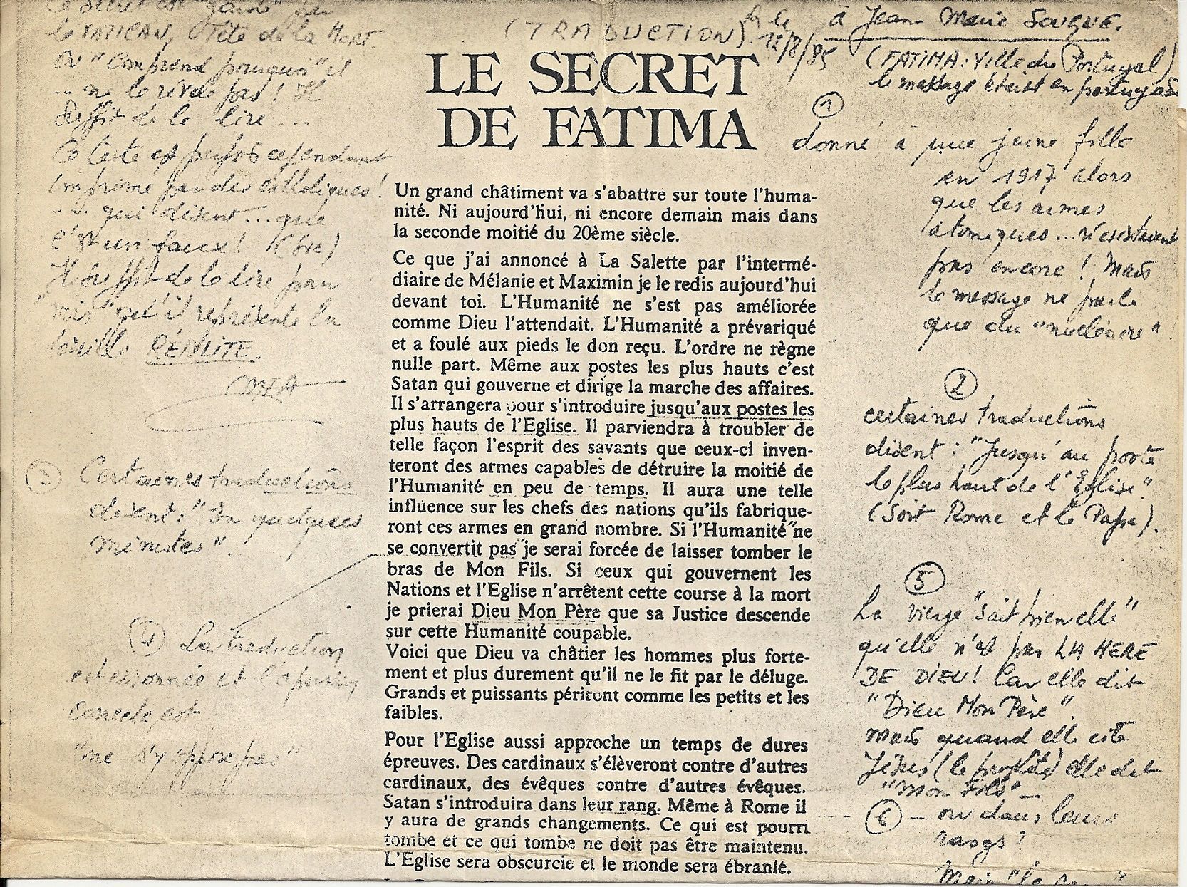 Le Secret De Fatima Transforme